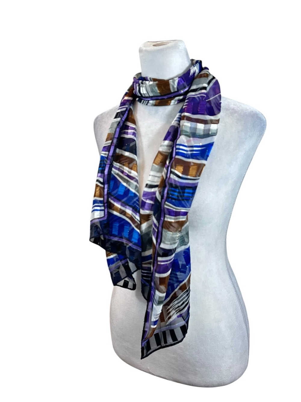 Unique Vintage Multicolored Scarf